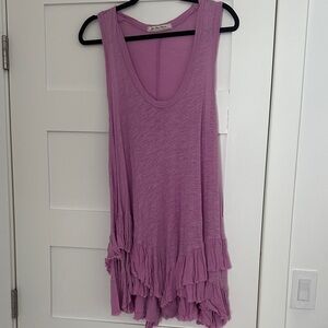Free People Lavender Ruffle Tunic